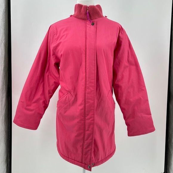 Windsor Bay 1980's Car Coat Style Pink Zip Up Jacket Size Large - Picture 2 of 16